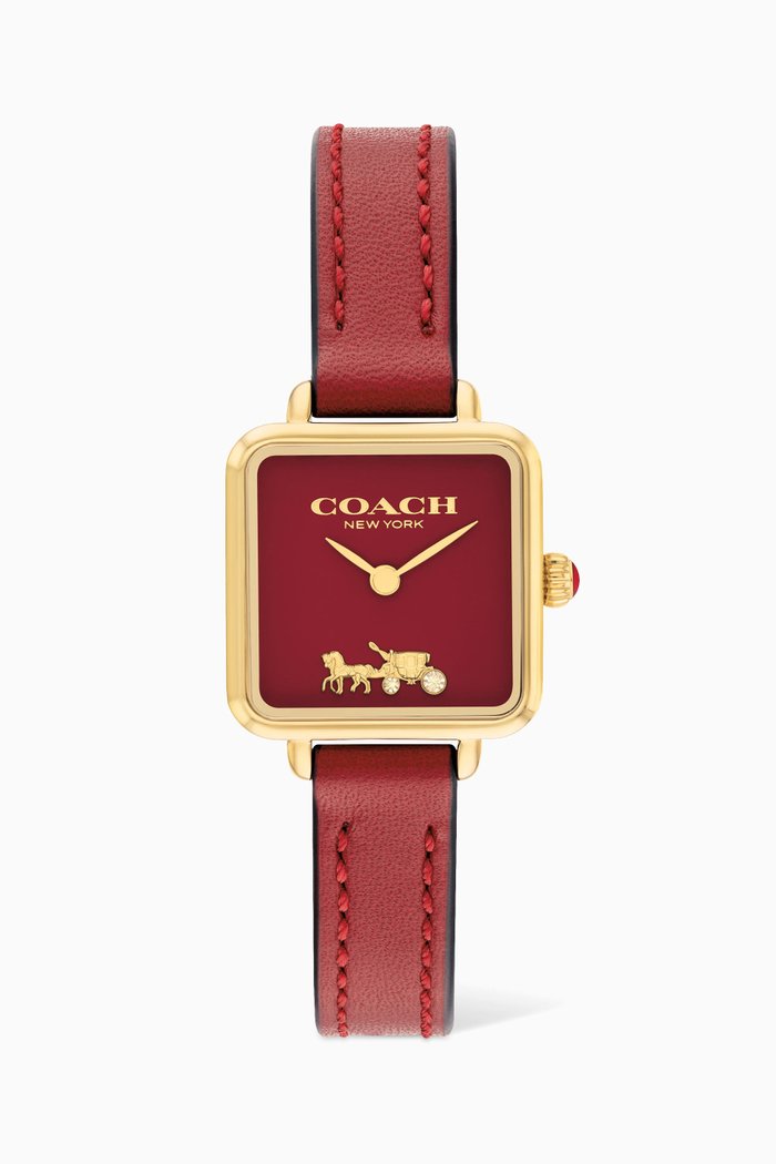 

Cass Quartz Watch, 22mm, Red