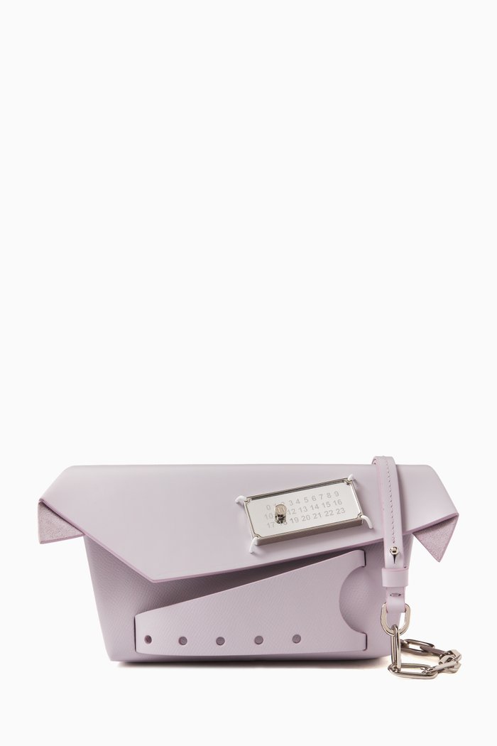 

Small Snatched Classique Bag in Leather, White