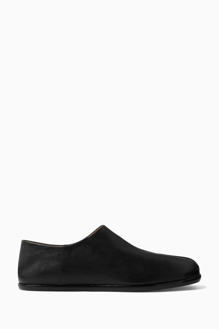 

Tabi Babouches in Leather, Black