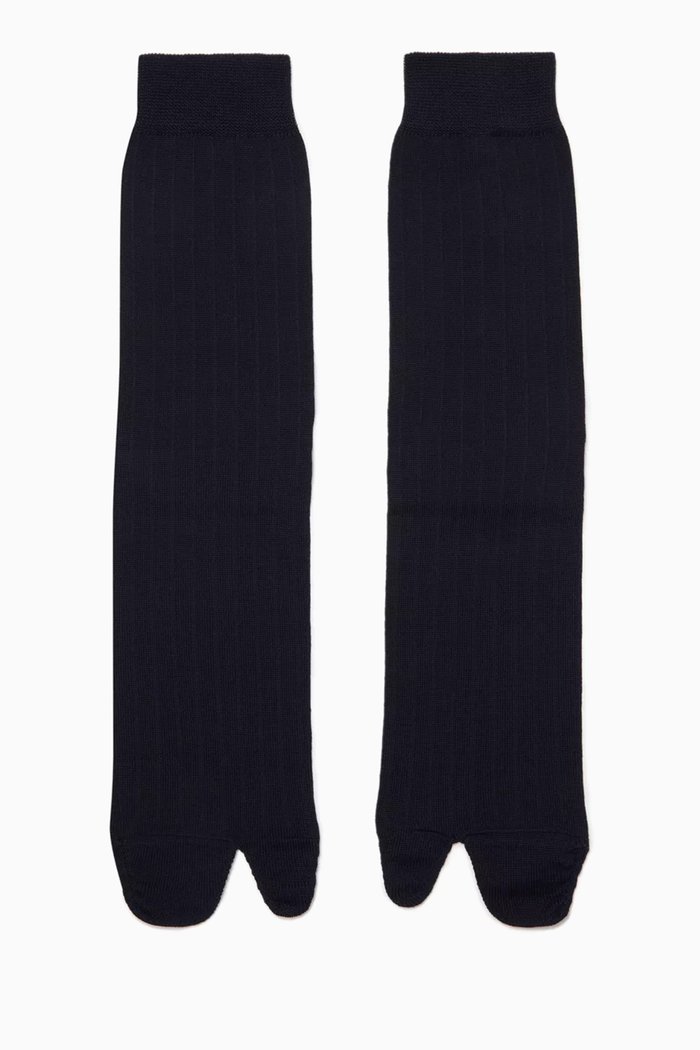 

Tabi Bootleg Socks in Wool-blend, Black