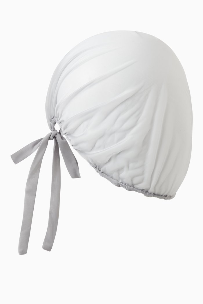 

Sheer Head Scarf in Stretch Mesh, Grey