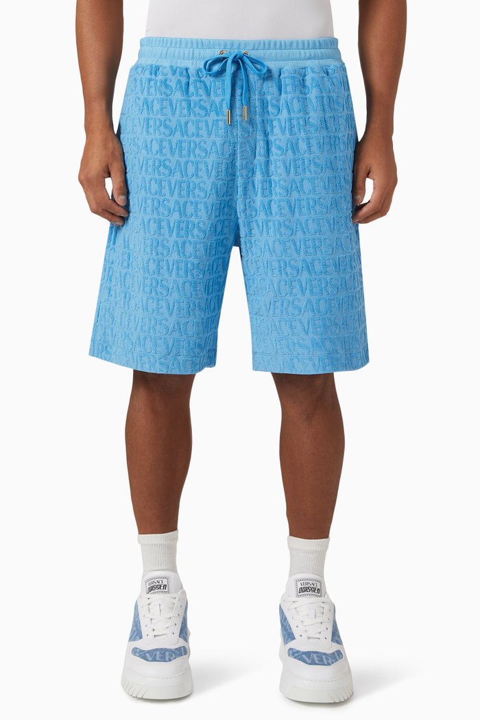 

Logo Shorts in Cotton Terry Toweling, Blue