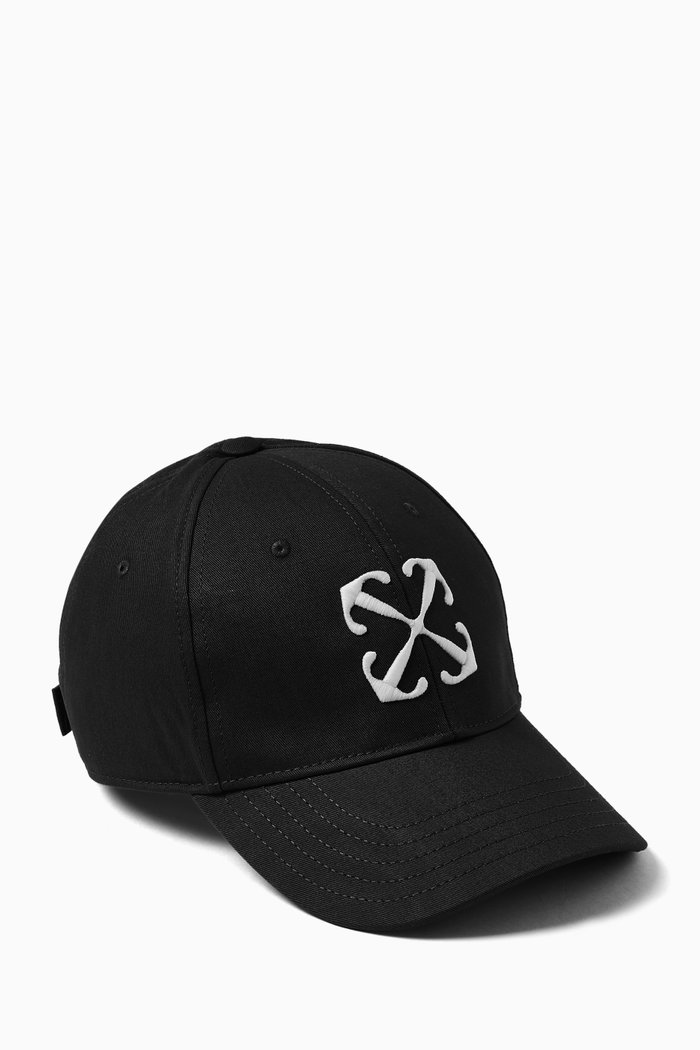 

Arrow Drill-embroidered Baseball Cap in Cotton-twill, Black