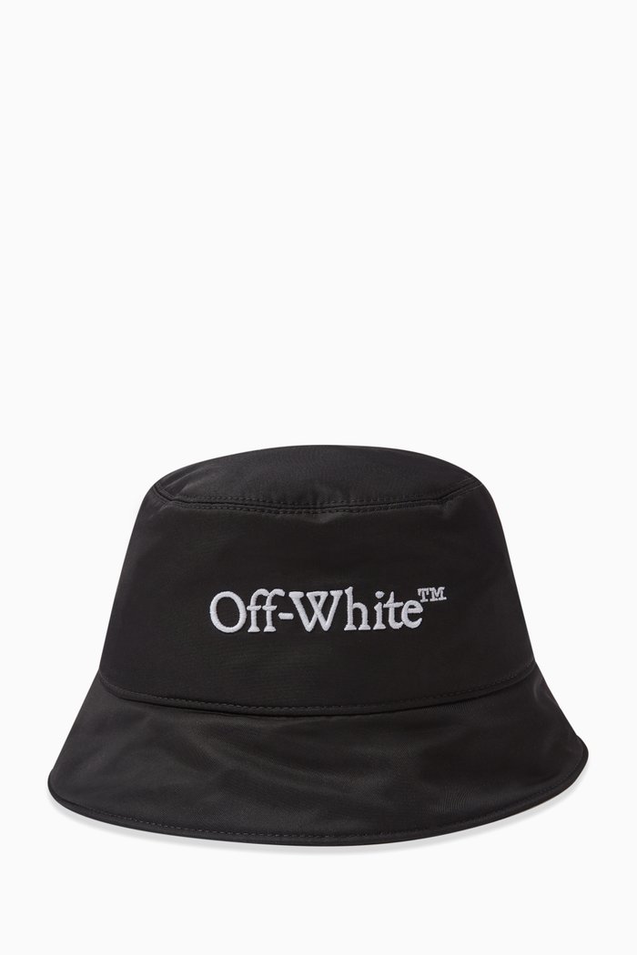 

Bookish Bucket Hat in Nylon, Black