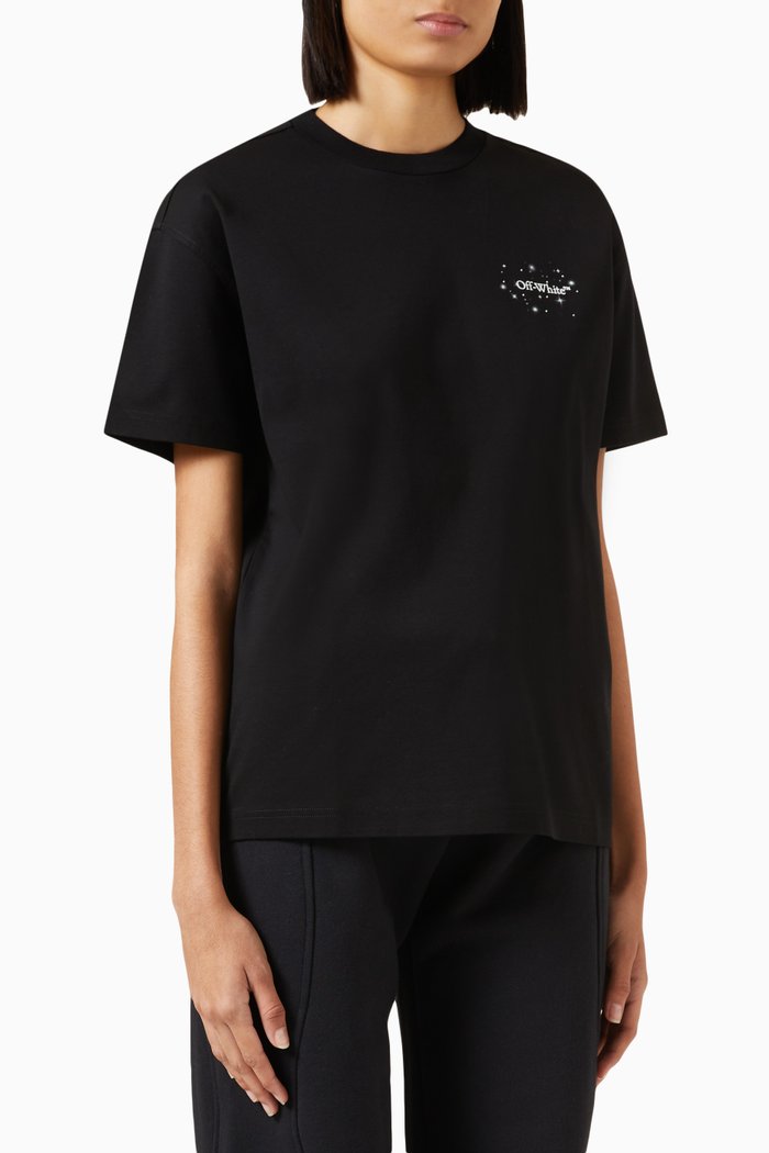 

Bling Stars Arrows-motif T-shirt in Cotton-jersey, Black