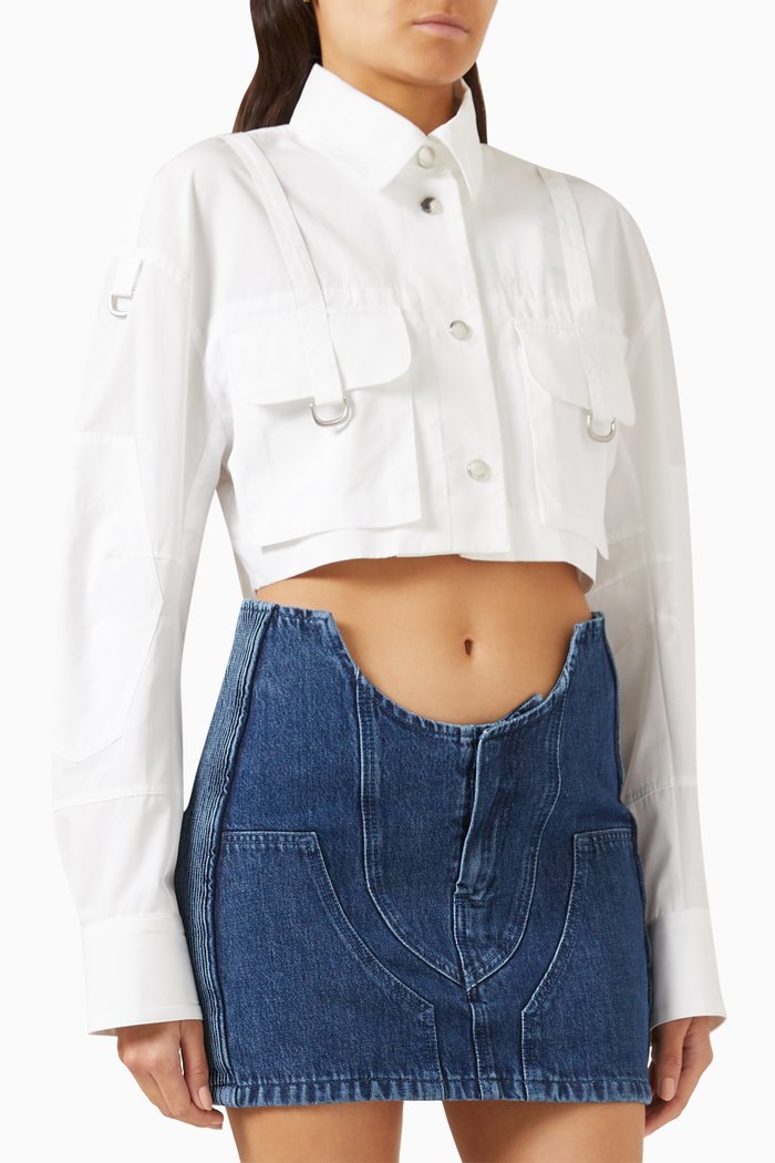 

Cargo Shirt in Poplin, White