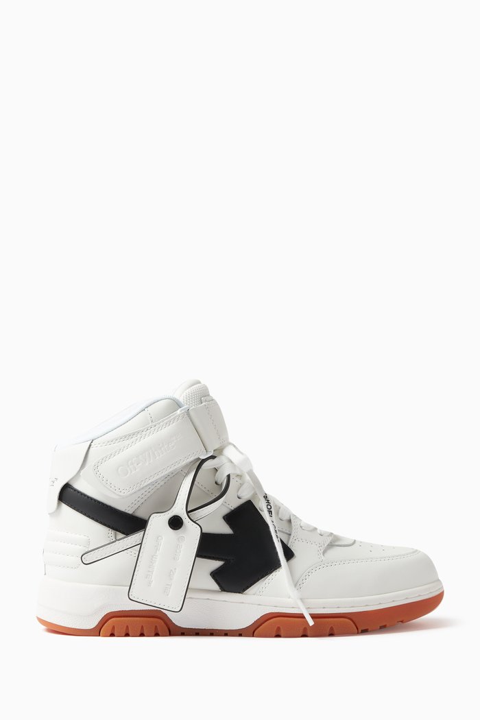 

Out Of Office Mid-Top Sneakers in Leather, Black