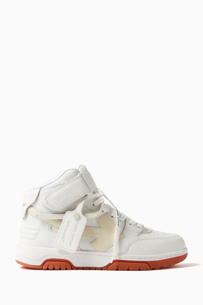 

Out Of Office Mid-Top Sneakers in Leather, Neutral