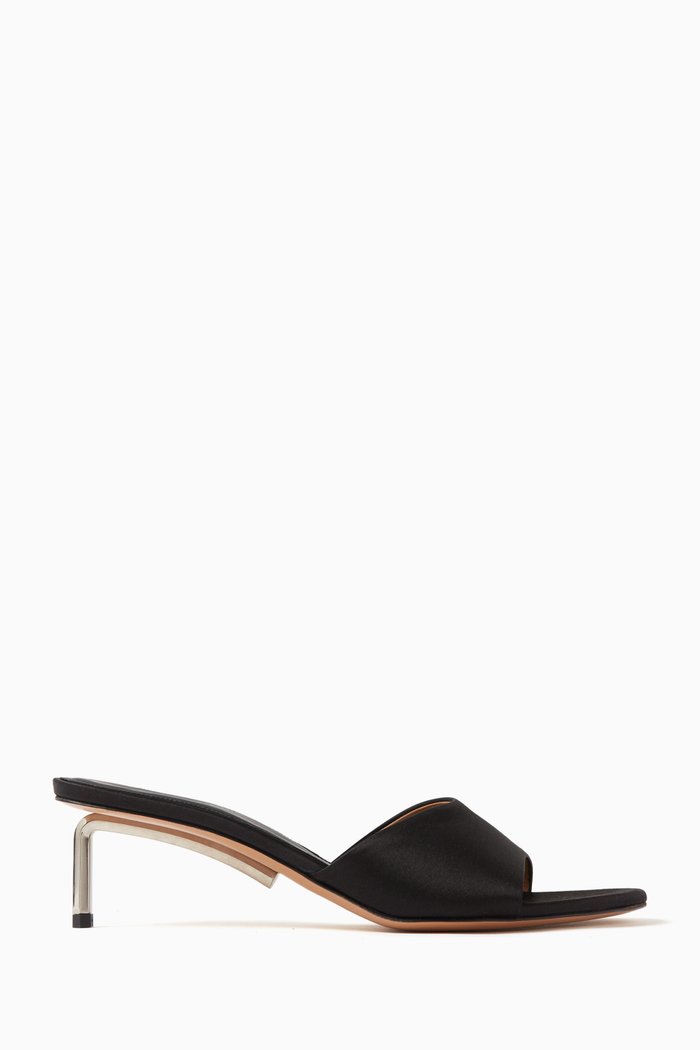 

Allen Mules in Satin, Black