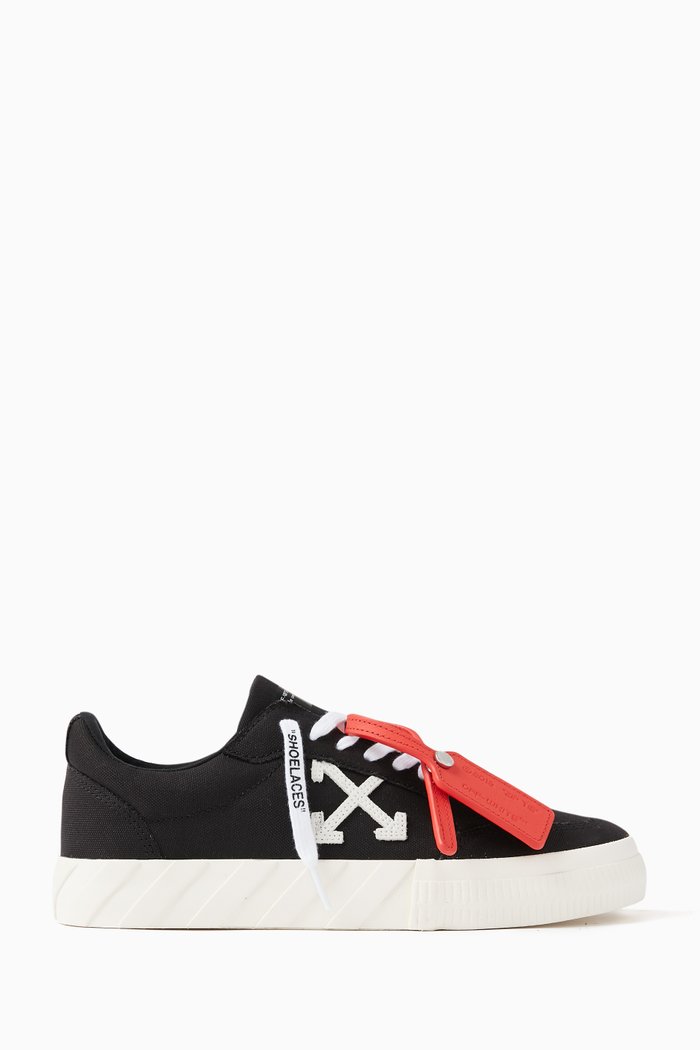 

Low Vulcanized Sneakers in Canvas, Black