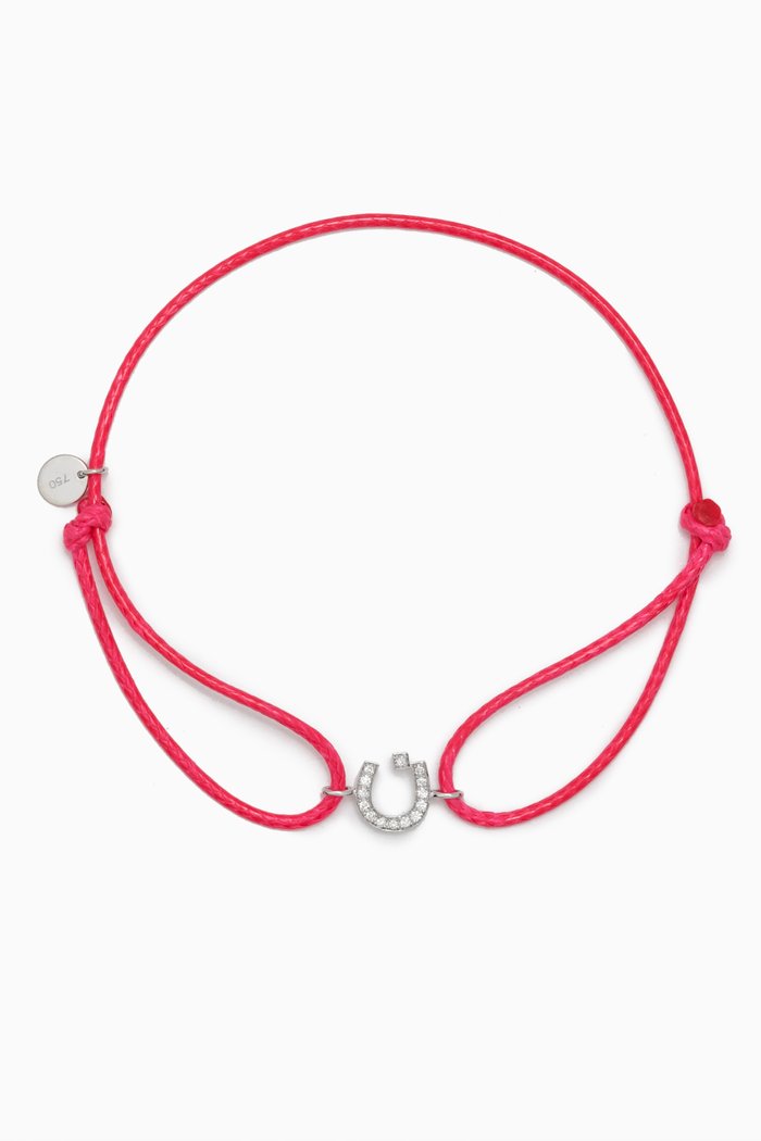

Diamond Arabic Initial Thread Bracelet in 18kt White Gold