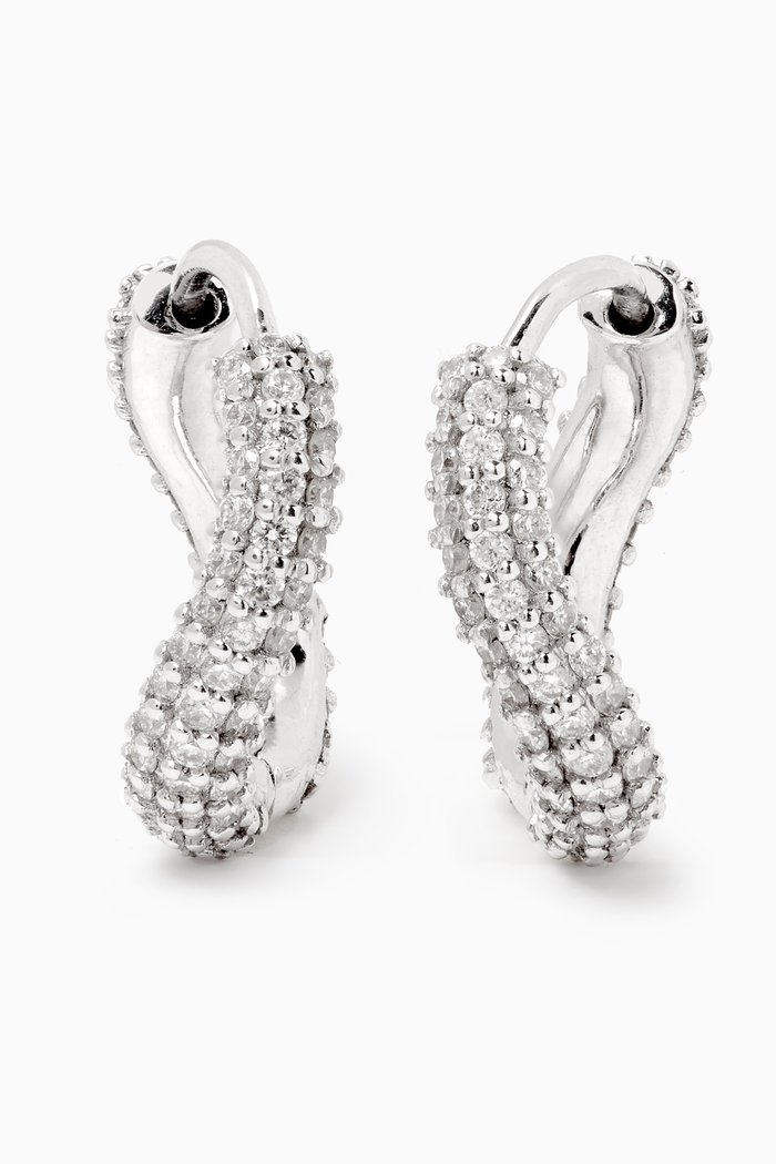 

Bold Infinity Diamond Hoops in 18kt White Gold