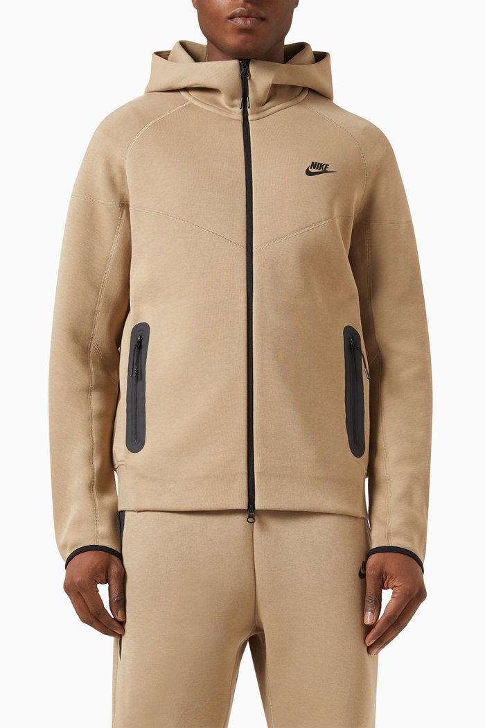 

Zip-up Windrunner Hoodie in Tech Fleece, Neutral