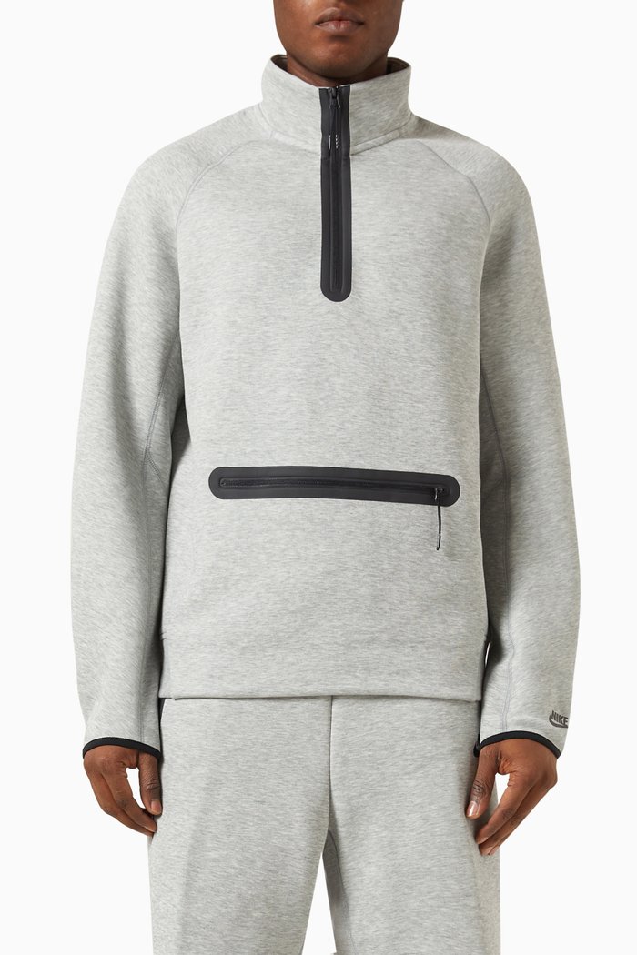 

Half-zip Sweatshirt in Tech Fleece, Grey