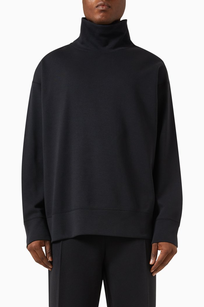 

Turtleneck Sweatshirt in Tech Fleece, Black