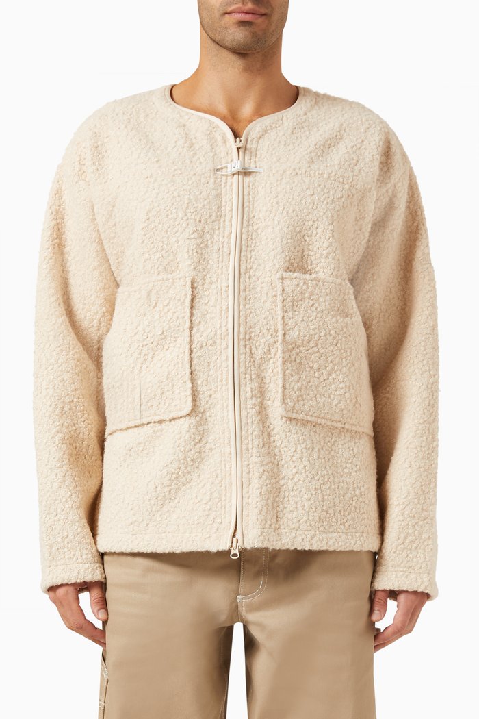 

Tech Pack Jacket in High-Pile Fleece, Neutral