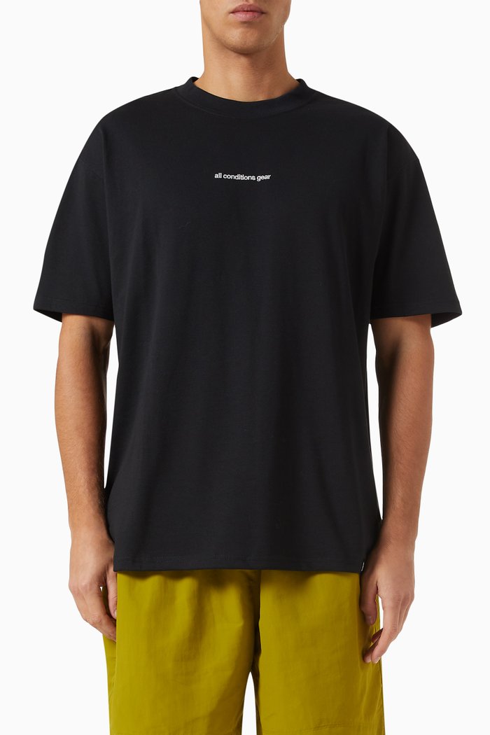 

Logo T-shirt in Poly-cotton Blend, Black