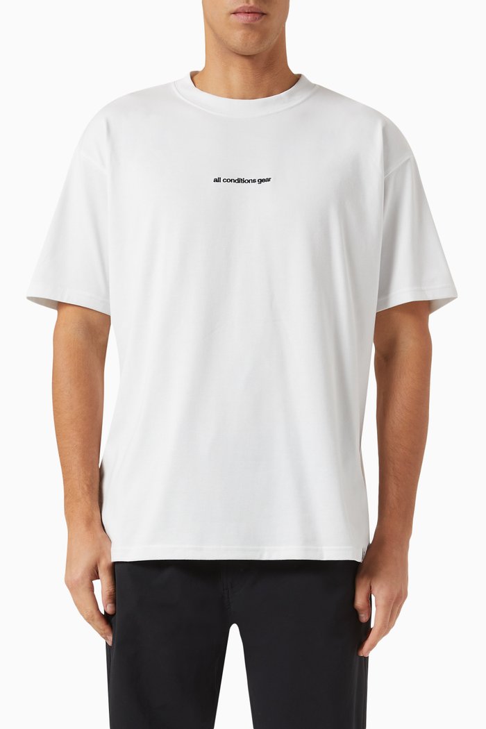 

Logo T-shirt in Poly-cotton Blend, White