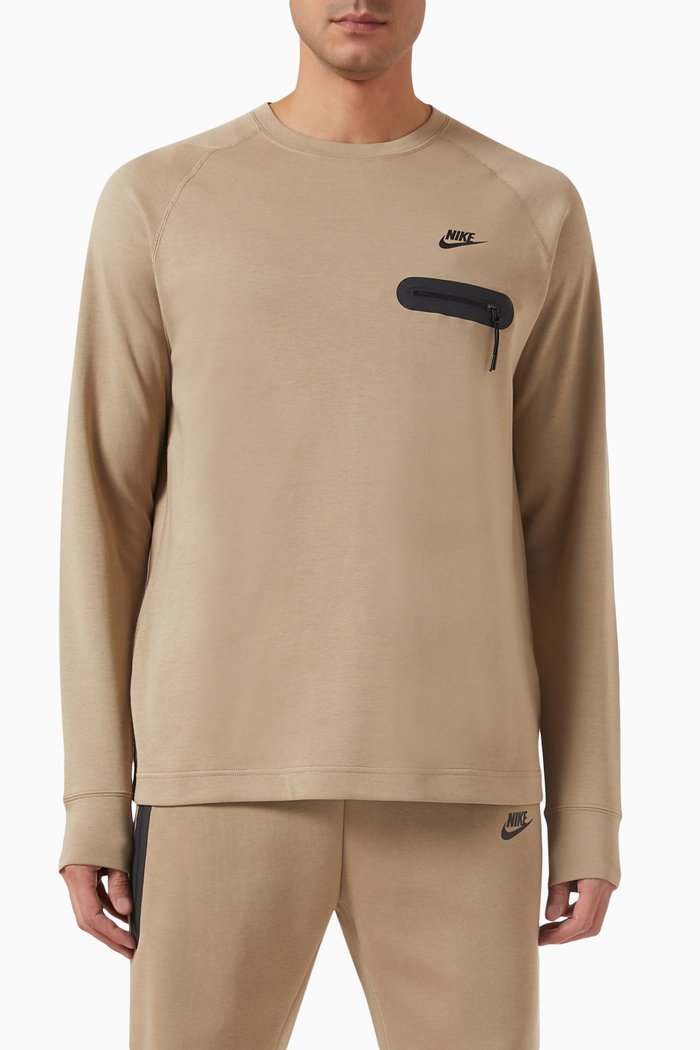 

Zip-pocket T-shirt in Tech Fleece, Neutral