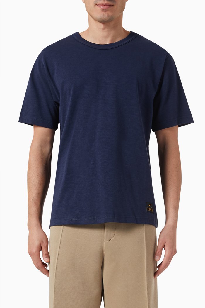 

Life Knit T-shirt in Cotton, Blue