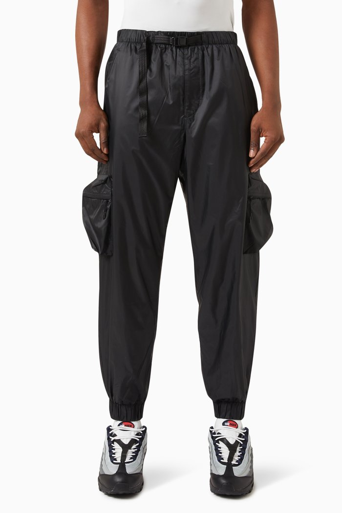 Technical Utility Pants in Nylon, Black