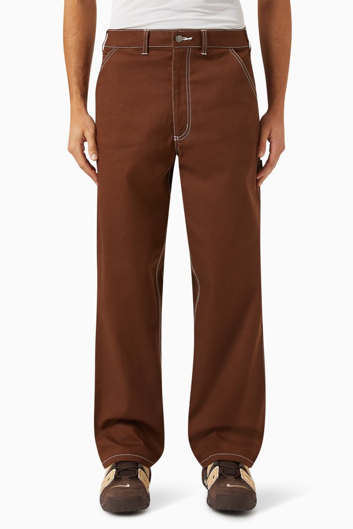 

Carpenter Trousers in Cotton-blend, Brown