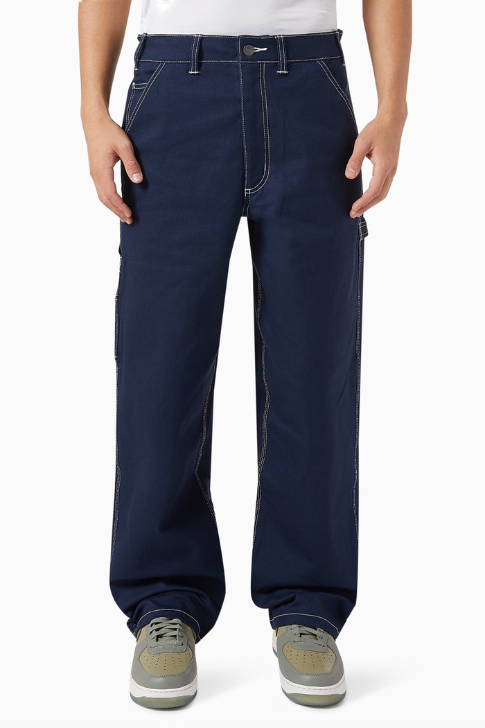 Carpenter Trousers in Cotton-blend, Blue
