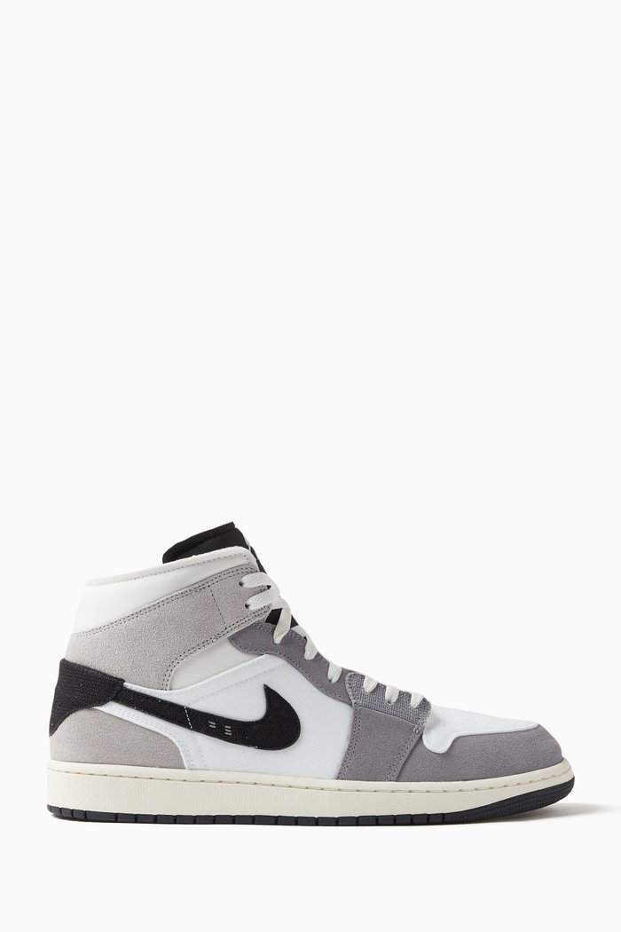 Air Jordan 1 SE Craft Mid-top Sneakers in Suede, Grey