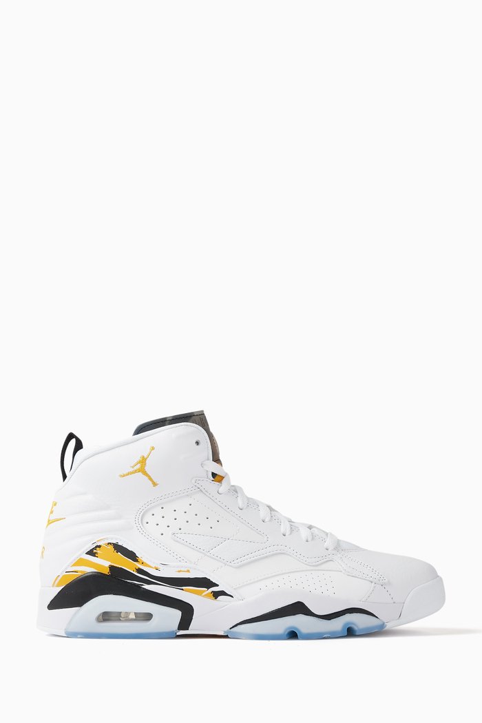 

Jumpman MVP High-top Sneakers in Leather & Textile, White