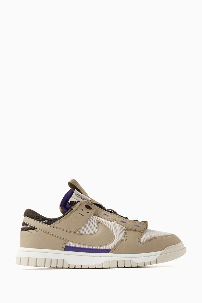 

Air Dunk Jumbo Sneakers in Synthetic Leather and Mesh, Neutral