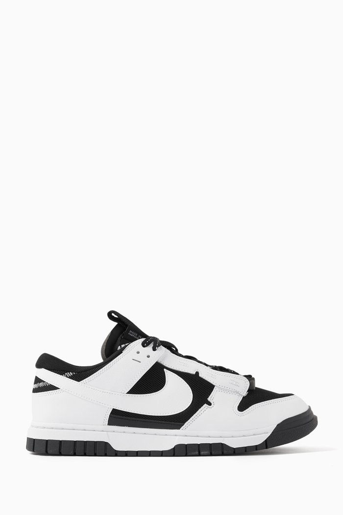 

Air Dunk Jumbo Sneakers in Synthetic Leather and Mesh, White