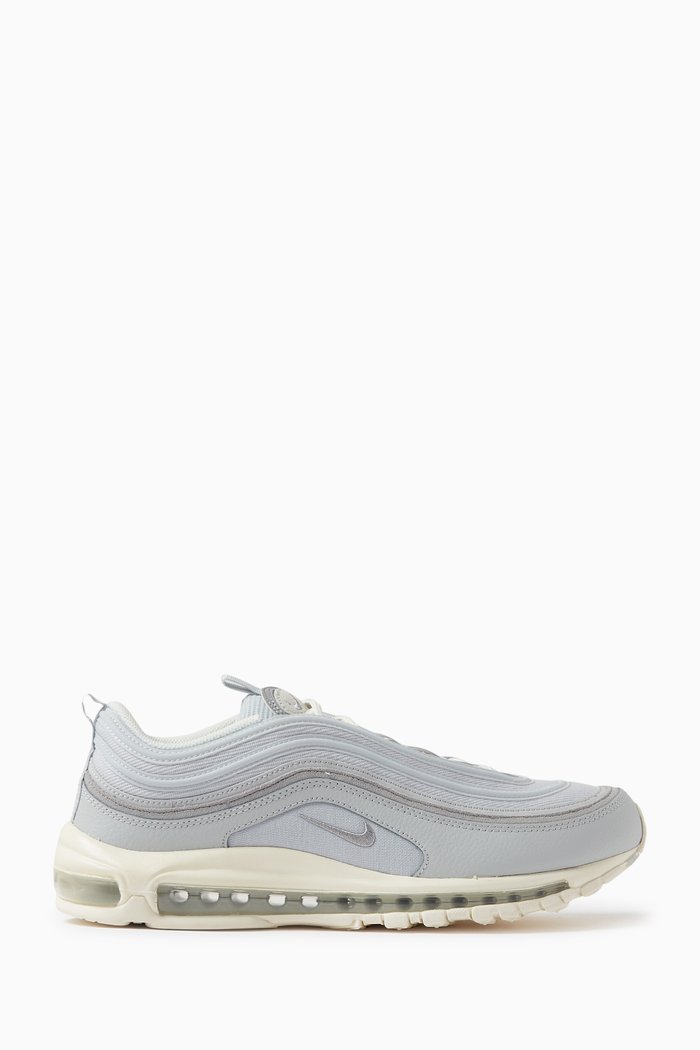 

Air Max 97 Sneakers in Mesh and Leather, Grey