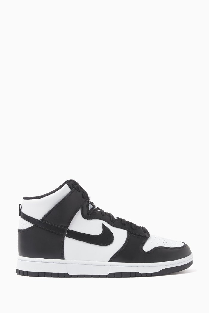 

Dunk Hi Retro Sneakers in Leather, White