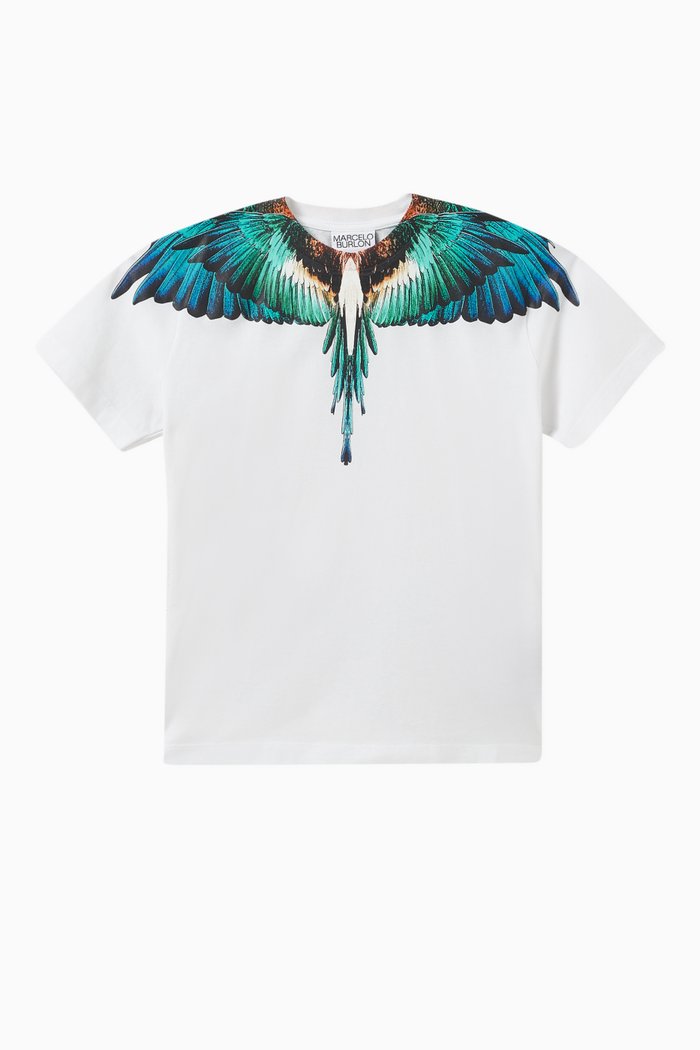

Wings-print T-shirt in Cotton, White