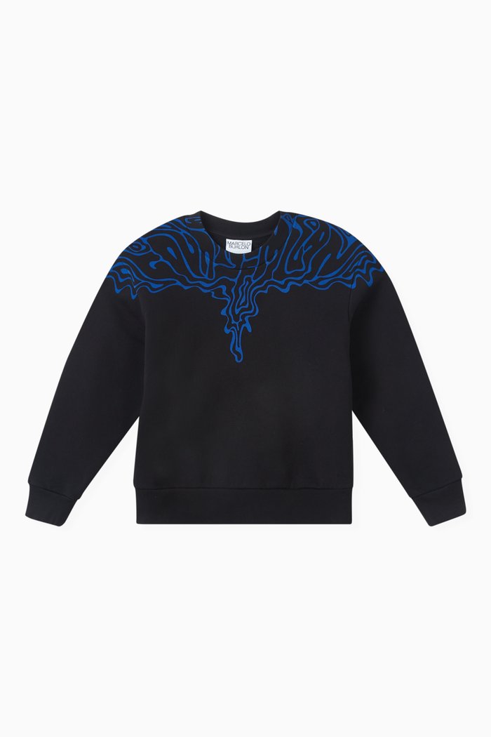 

Fluid Wings Sweatshirt in Jersey, Black