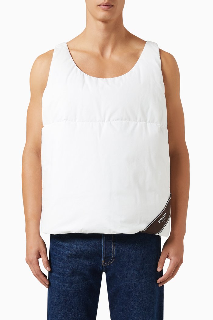 

Vest in Quilted Cotton, White