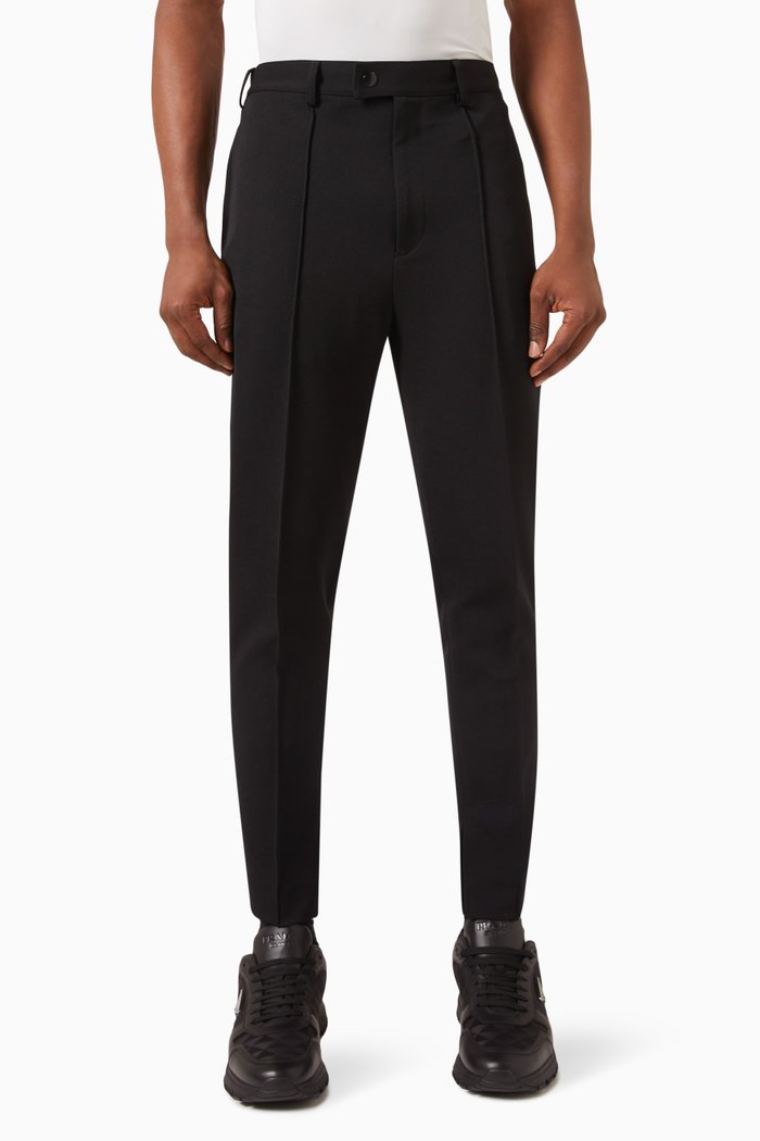 

Slim Fit Pants in Wool, Black