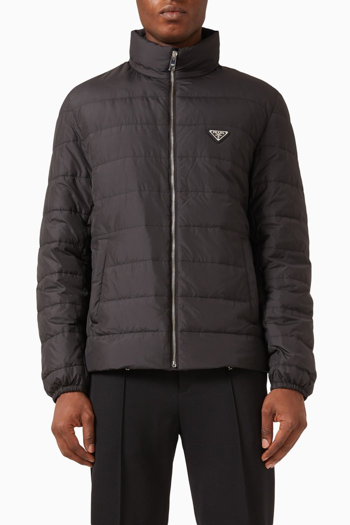

Lightweight Down Jacket in Padded Nylon, Black
