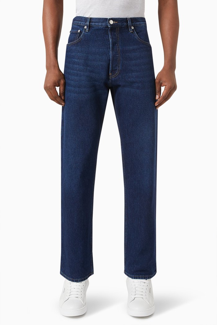

Straight-leg Jeans in Denim, Blue