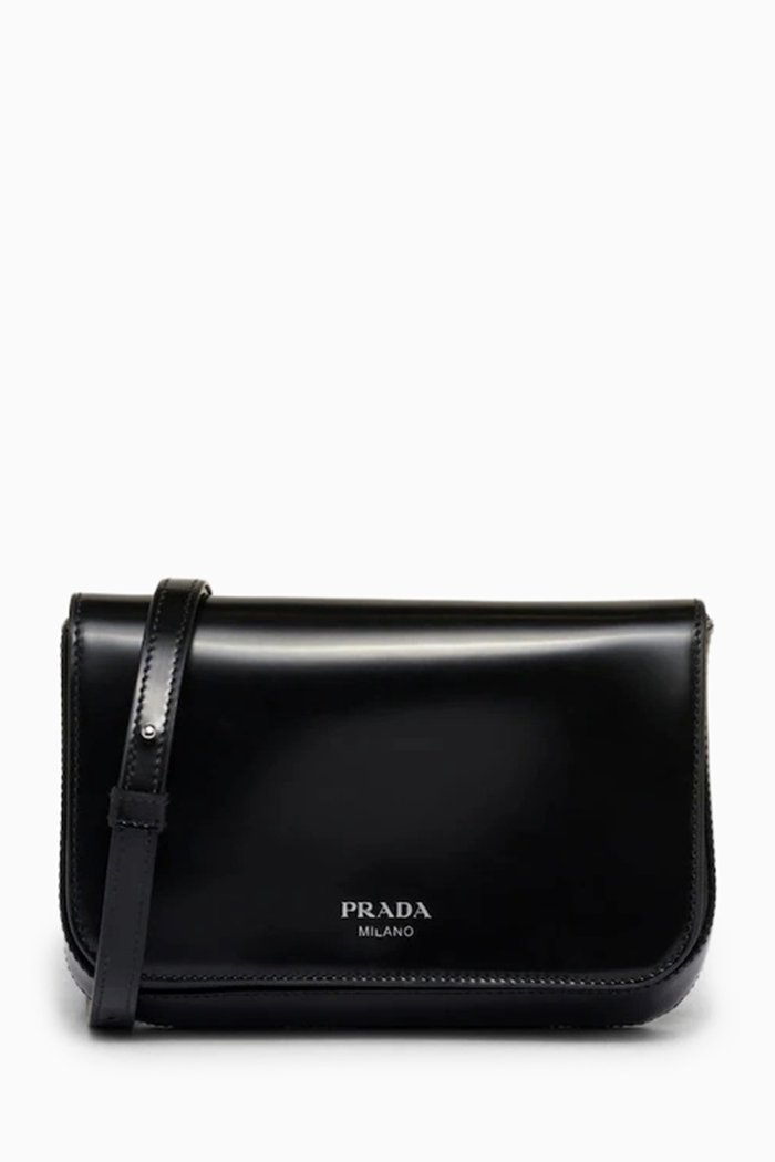 

Mini Bag in Brushed Leather, Black