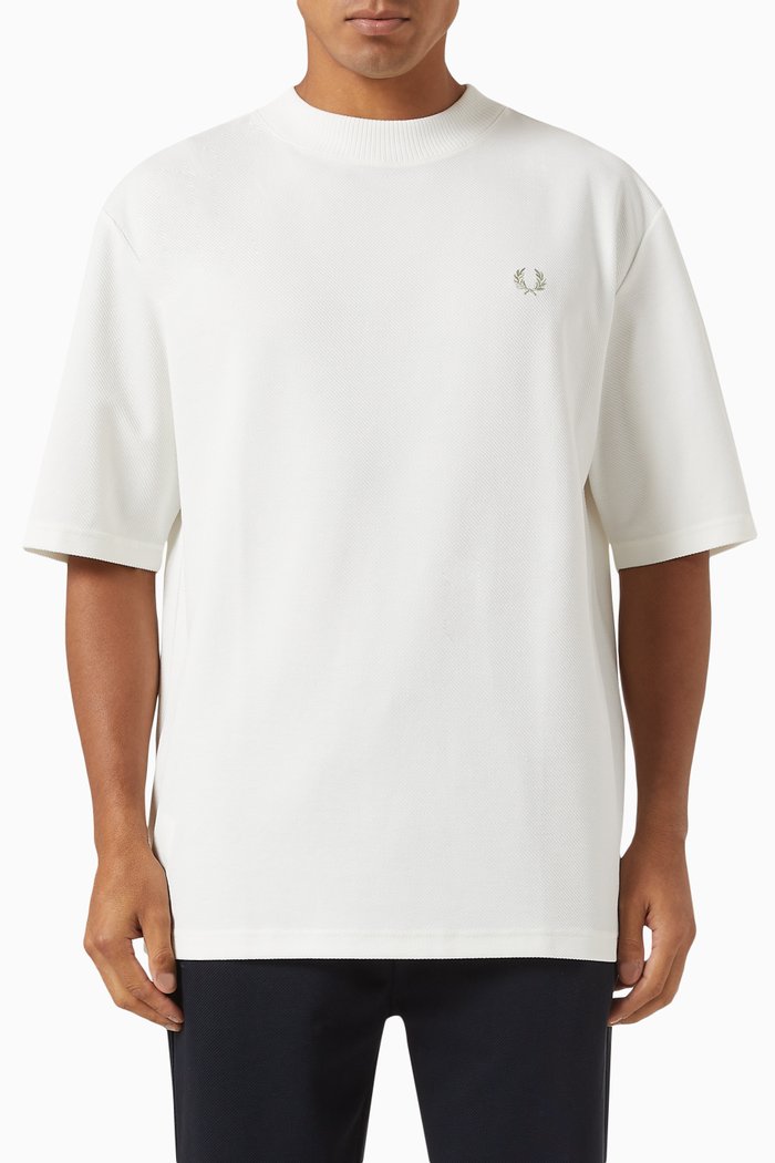 

Boxy T-shirt in Cotton Blend, White