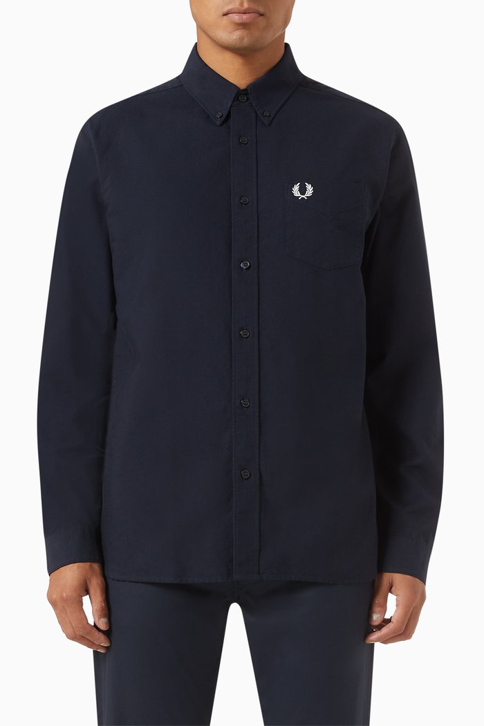 Oxford Shirt in Cotton, Blue
