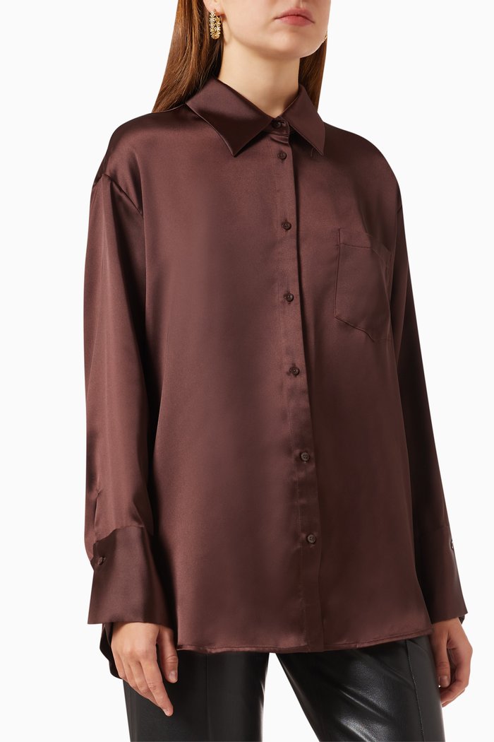 

Finely Oversized Shirt, Brown
