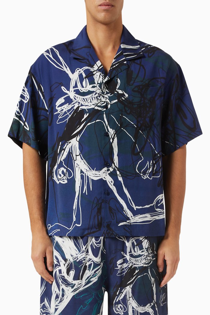 

ROO Shirt in Rayon Blend, Blue