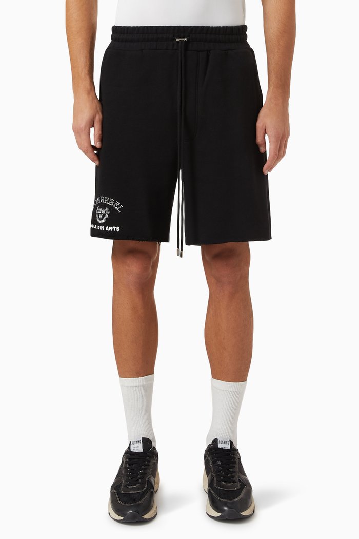 

Varsity Sweatshorts in Cotton, Black