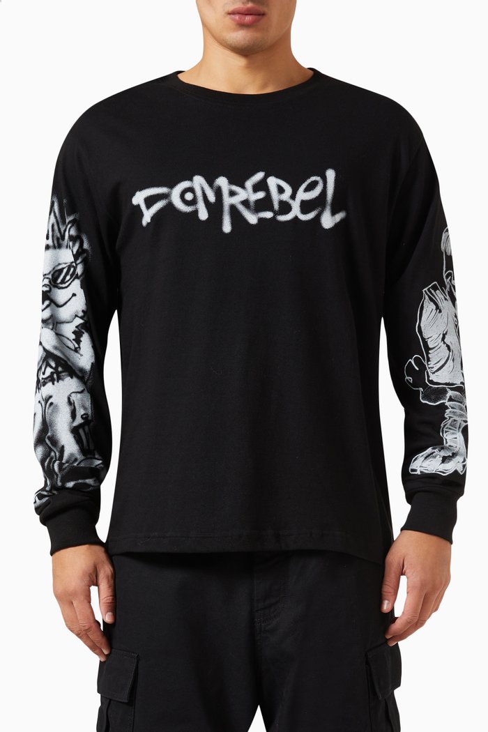 

Tag T-shirt in Cotton-jersey, Black