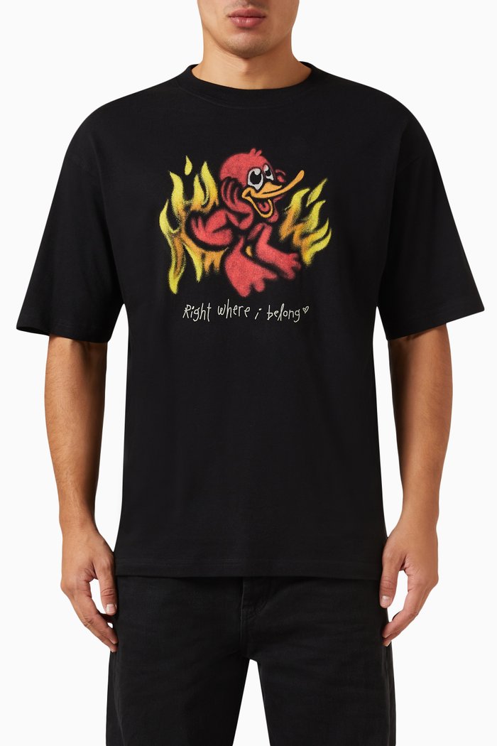 

Inferno T-shirt in Cotton-jersey, Black