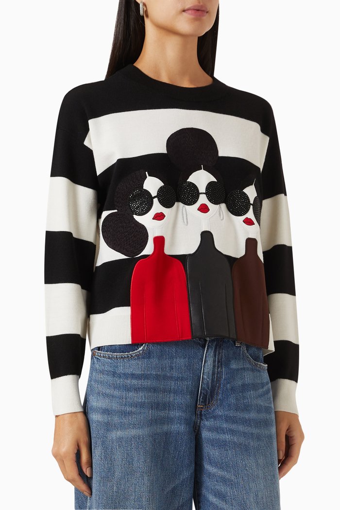 Gleeson Sweater in Wool, Multicolour