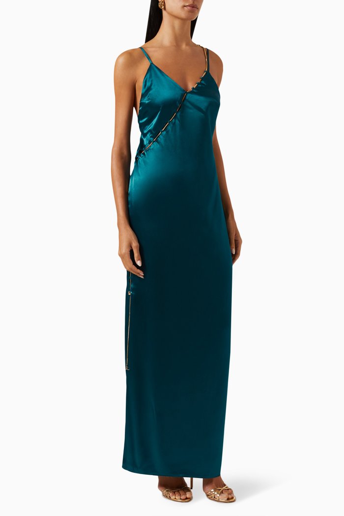 

Josie Maxi Dress in Acetate, Blue