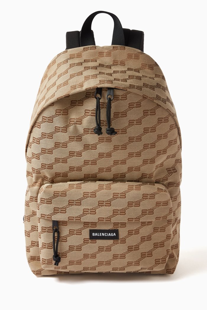 

Signature Backpack in BB Monogram Coated Canvas, Neutral